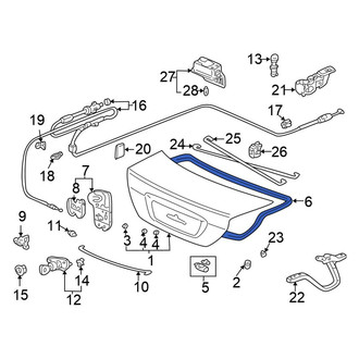 Honda OE - Rear Deck Lid Seal