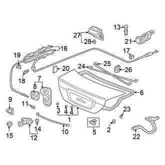 Honda OE - Trunk Lid - Lid & Components (DX / EX / HX / LX Coupe)
