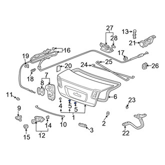 Honda OE - Rear Deck Lid Stop Buffer