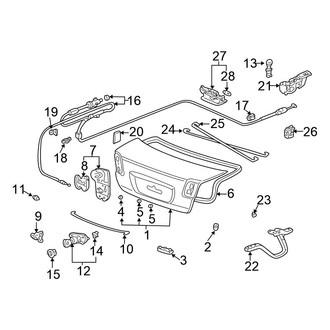 Honda OE - Trunk Lid - Lid & Components (DX / EX / GX / LX Sedan)