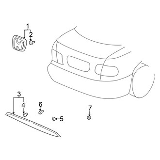 Honda OE - Trunk Lid - Exterior Trim (DX / EX / GX / LX Sedan)