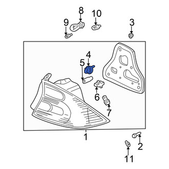 Honda OE - Outer Tail Light Socket