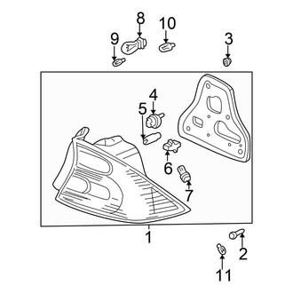 Honda OE - Rear Lamps - Tail Lamps (DX / EX / HX / LX Coupe)