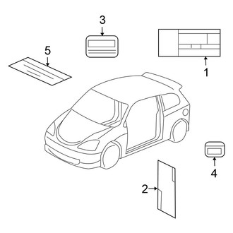 Honda OE - Information Labels - Labels (Hatchback)