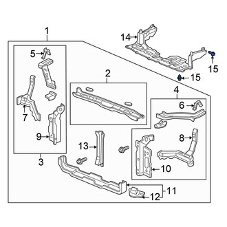 Honda OE - Radiator Support Splash Shield Clip