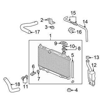 Honda OE - Cooling - Radiator & Components (Hatchback 1.4L / 1.6L / 1.7L / 1.8L / 2.0L)