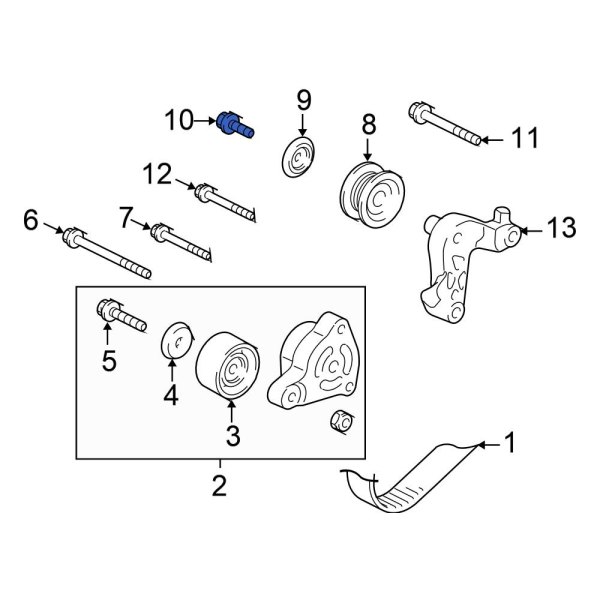 Accessory Drive Belt Idler Pulley Bolt