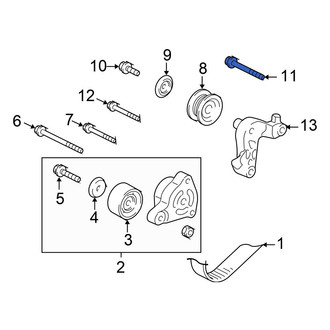 Honda OE - Accessory Drive Belt Idler Pulley Bolt