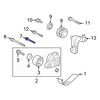 Honda OE - Accessory Drive Belt Idler Pulley Bolt