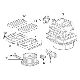 Honda OE - Air Conditioner & Heater - Blower Motor & Fan (Hatchback)