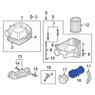 Honda OE - Front Engine Air Intake Hose