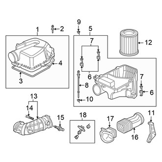 Honda OE - Engine / Transaxle - Air Intake (Hatchback 1.4L / 1.6L / 1.7L / 1.8L / 2.0L)