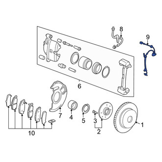 Honda OE - Front Left ABS Wheel Speed Sensor