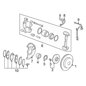 Honda OE - Front Suspension - Brake Components (Hatchback)