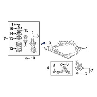 Honda OE - Front Suspension Strut Bolt