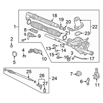 Honda OE - Steering Gear & Linkage (Hatchback 1.4L / 1.6L / 1.7L / 1.8L / 2.0L)