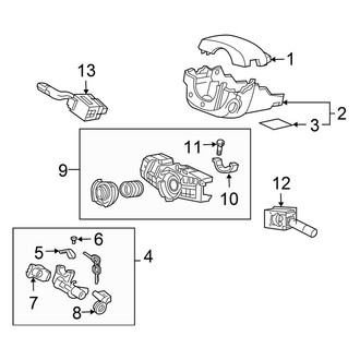 Honda OE - Steering Column - Shroud, Switches & Levers (Hatchback)