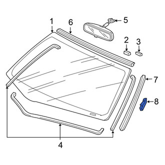 Honda OE - Windshield Molding Clip