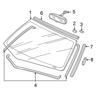 Honda OE - Windshield - Glass (Hatchback)