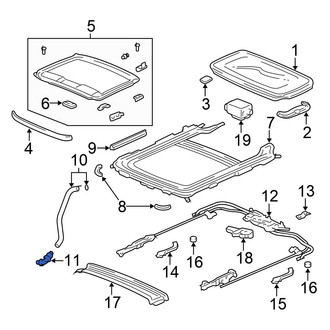 Honda OE - Rear Sunroof Drain Hose Drain Valve
