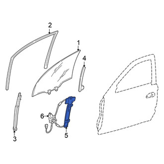 Honda OE - Front Left Window Regulator