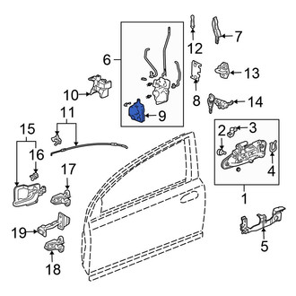 Honda OE - Front Right Door Lock Actuator Motor
