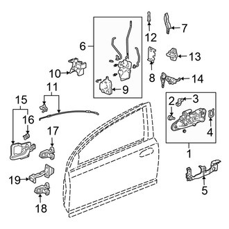 Honda OE - Door - Lock & Hardware (Hatchback)