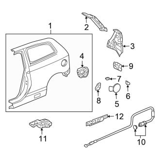 2002 Honda Civic OEM Quarter Panels & Parts — CARiD.com