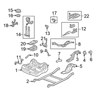 Honda OE - Fuel System Components (Hatchback 1.4L / 1.6L / 1.7L / 1.8L / 2.0L)