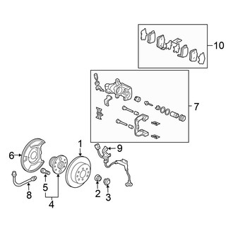 Honda OE - Rear Suspension - Brake Components (Hatchback)