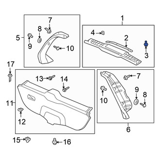Honda OE - Rear Speaker Cover Clip