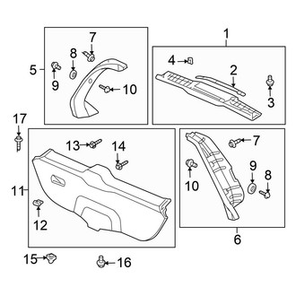 Honda OE - Lift Gate - Interior Trim (Base / ES / LS / Sport / Type R / X Hatchback)