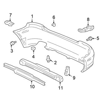 Honda OE - Rear Bumper - Bumper & Components (Hatchback)