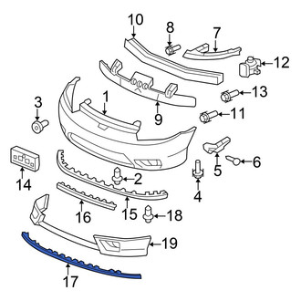 Honda OE - Front Lower Radiator Support Air Deflector