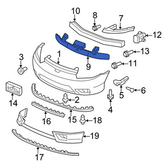 Honda OE - Front Bumper Impact Absorber