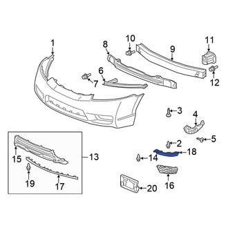 Honda OE - Front Left Outer Spoiler