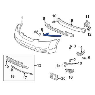 Honda OE - Front Left Bumper Cover Bracket