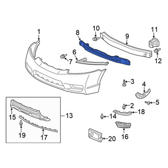 Honda OE - Front Bumper Impact Absorber