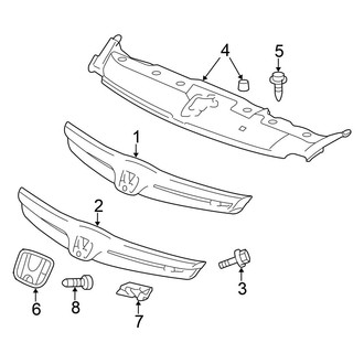 Honda OE - Grille & Components (DX / EX / LX Coupe)