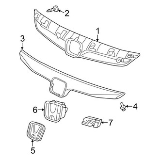 Honda OE - Grille & Components (Sedan)
