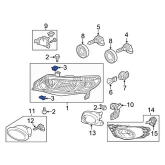 Honda OE - Headlight Mounting Nut