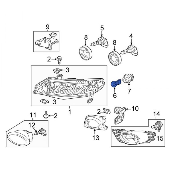 Honda OE 34911634611 Turn Signal & Parking Light Bulb