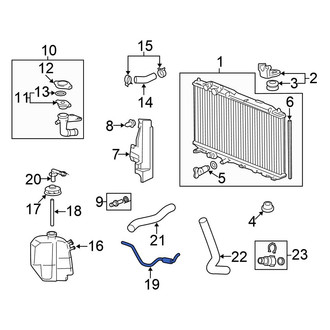 Honda OE - Outer Engine Coolant Reservoir Hose