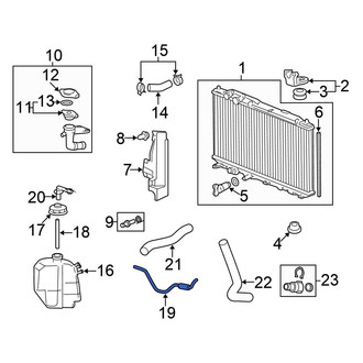 Honda OE - Outer Engine Coolant Reservoir Hose