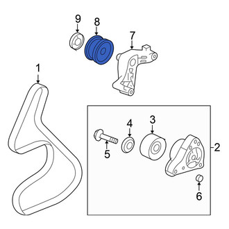 Honda OE - Accessory Drive Belt Idler Pulley