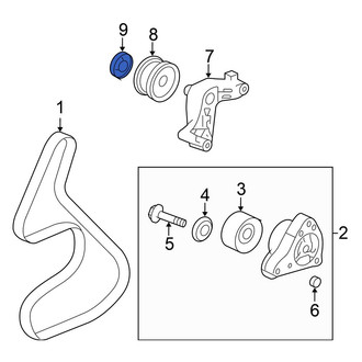 Honda OE - Accessory Drive Belt Idler Pulley Cap