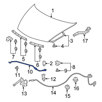 Honda OE - Front Hood & Trunk Prop Rod