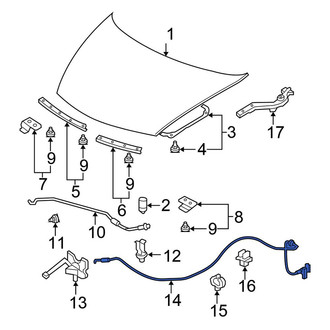 Honda OE - Front Hood Release Cable