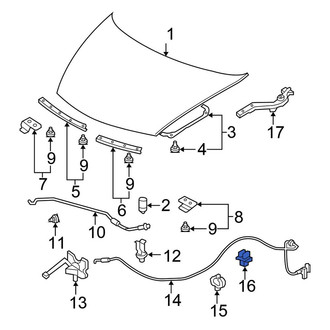 Honda OE - Hood Release Cable Clip