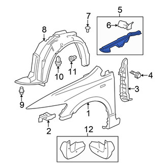 Honda OE - Front Right Upper Fender Molding